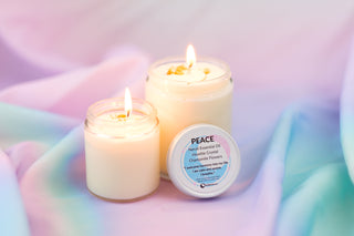 "Peace" Howlite Crystal Candle