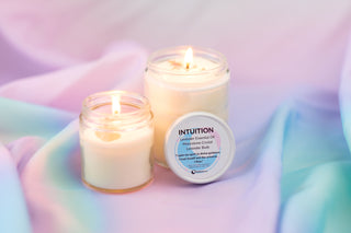 "Intuition" Moonstone Crystal Candle