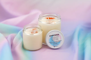 "Empower" Sunstone Crystal Candle